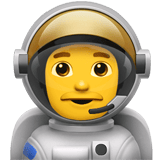 Apple design of the man astronaut emoji verson:ios 16.4