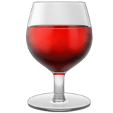 Apple design of the wine glass emoji verson:ios 16.4