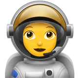 Apple design of the woman astronaut emoji verson:ios 16.4