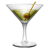 Apple design of the cocktail glass emoji verson:ios 16.4