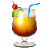 Apple design of the tropical drink emoji verson:ios 16.4