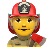 Apple design of the man firefighter emoji verson:ios 16.4