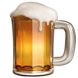 Apple design of the beer mug emoji verson:ios 16.4