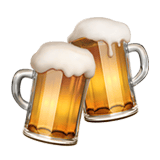 Apple design of the clinking beer mugs emoji verson:ios 16.4