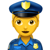 Apple design of the woman police officer emoji verson:ios 16.4