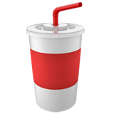 Apple design of the cup with straw emoji verson:ios 16.4