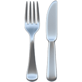 Apple design of the fork and knife emoji verson:ios 16.4