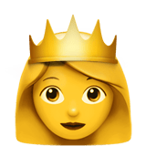 Apple design of the princess emoji verson:ios 16.4