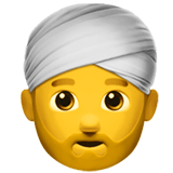 Apple design of the man wearing turban emoji verson:ios 16.4