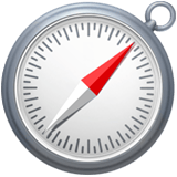 Apple design of the compass emoji verson:ios 16.4