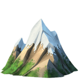 Apple design of the snow-capped mountain emoji verson:ios 16.4