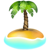Apple design of the desert island emoji verson:ios 16.4