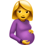 Apple design of the pregnant woman emoji verson:ios 16.4