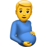 Apple design of the pregnant man emoji verson:ios 16.4