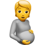 Apple design of the pregnant person emoji verson:ios 16.4