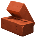 Apple design of the brick emoji verson:ios 16.4