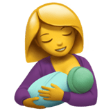 Apple design of the breast-feeding emoji verson:ios 16.4