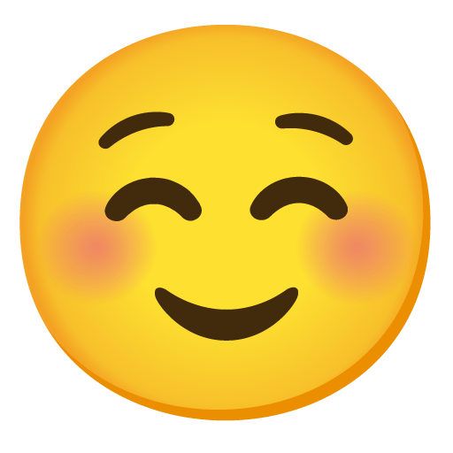 Google design of the smiling face emoji verson:Noto Color Emoji 15.0