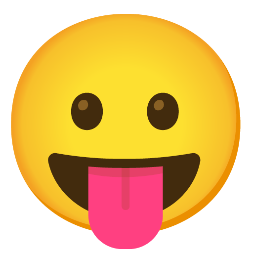 Google design of the face with tongue emoji verson:Noto Color Emoji 15.0