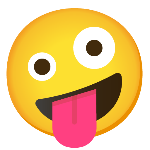 Google design of the zany face emoji verson:Noto Color Emoji 15.0