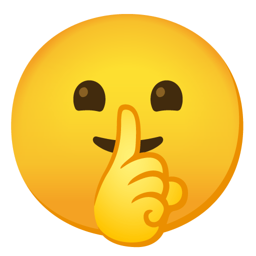 Google design of the shushing face emoji verson:Noto Color Emoji 15.0