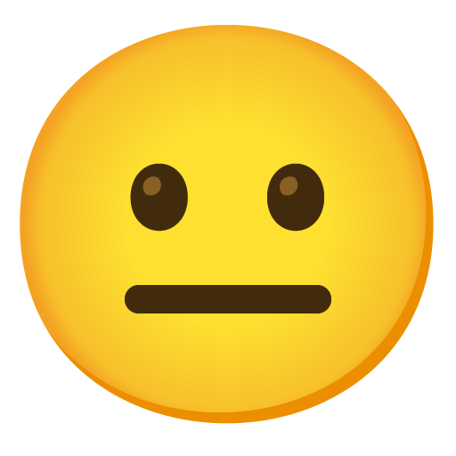 Google design of the neutral face emoji verson:Noto Color Emoji 15.0