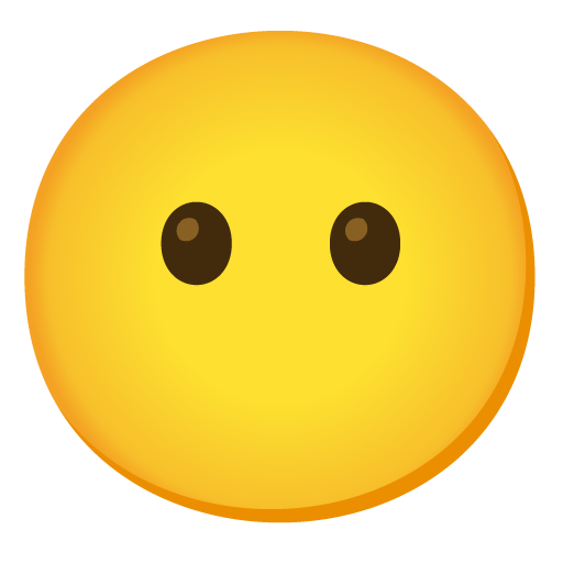 Google design of the face without mouth emoji verson:Noto Color Emoji 15.0