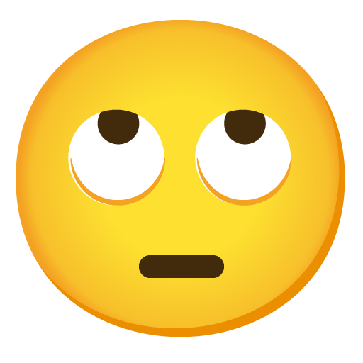 Google design of the face with rolling eyes emoji verson:Noto Color Emoji 15.0