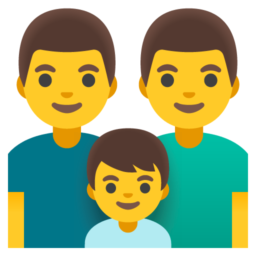 Google design of the family: man man boy emoji verson:Noto Color Emoji 15.0