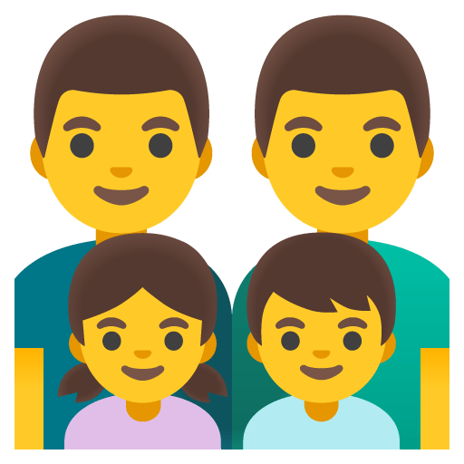 Google design of the family: man man girl boy emoji verson:Noto Color Emoji 15.0