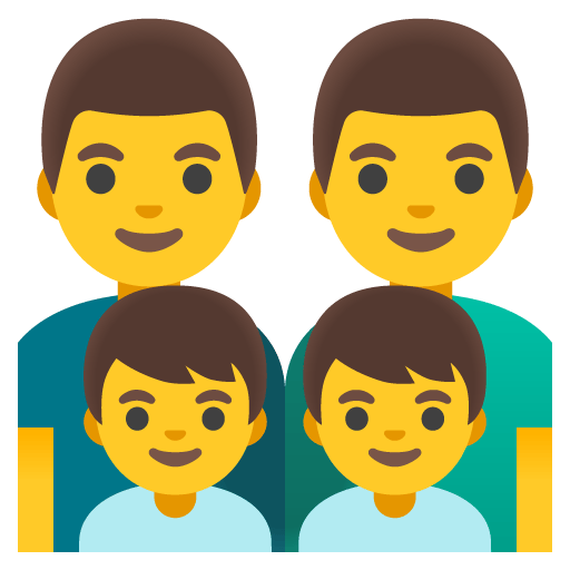 Google design of the family: man man boy boy emoji verson:Noto Color Emoji 15.0