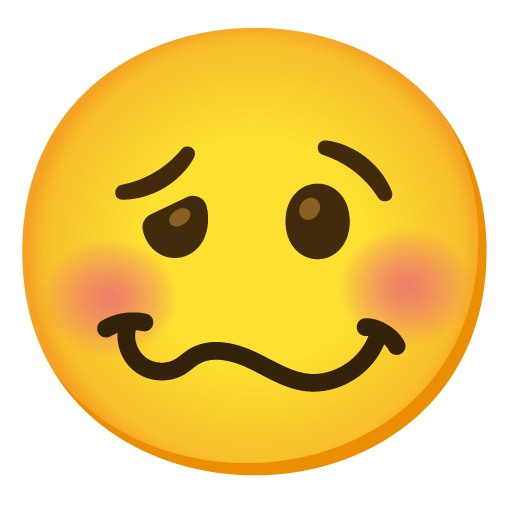 Google design of the woozy face emoji verson:Noto Color Emoji 15.0