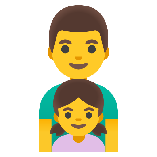Google design of the family: man girl emoji verson:Noto Color Emoji 15.0