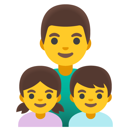 Google design of the family: man girl boy emoji verson:Noto Color Emoji 15.0