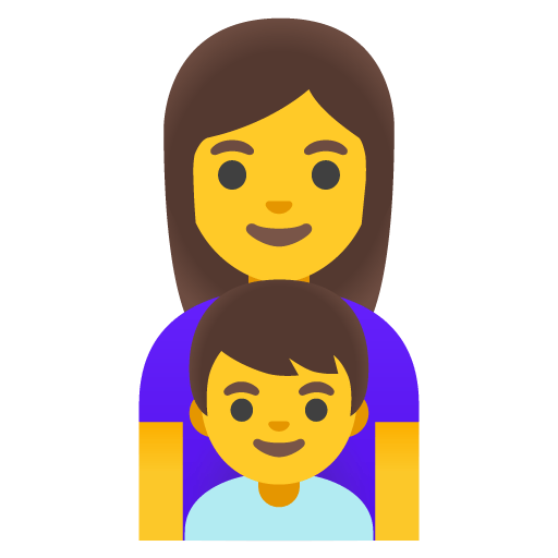 Google design of the family: woman boy emoji verson:Noto Color Emoji 15.0