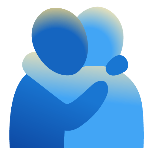 Google design of the people hugging emoji verson:Noto Color Emoji 15.0