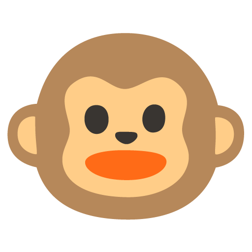 Google design of the monkey face emoji verson:Noto Color Emoji 15.0