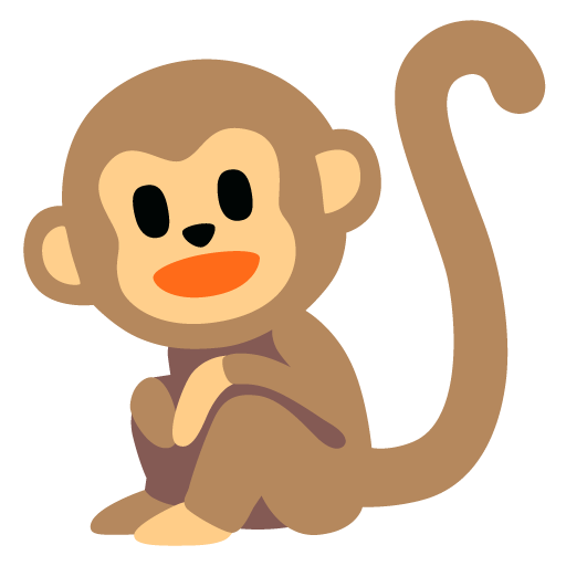 Google design of the monkey emoji verson:Noto Color Emoji 15.0