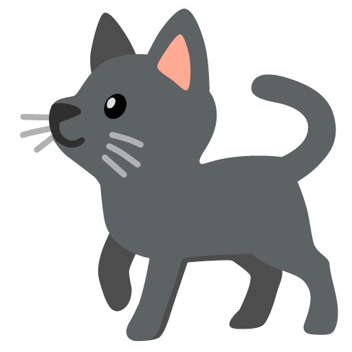 Google design of the black cat emoji verson:Noto Color Emoji 15.0