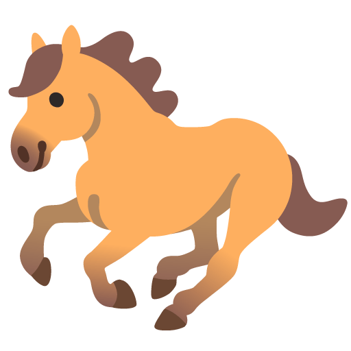 Google design of the horse emoji verson:Noto Color Emoji 15.0