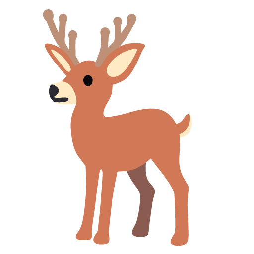 Google design of the deer emoji verson:Noto Color Emoji 15.0