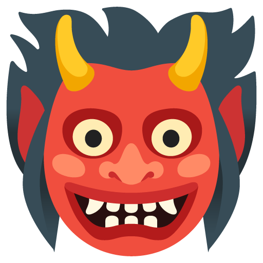 Google design of the ogre emoji verson:Noto Color Emoji 15.0