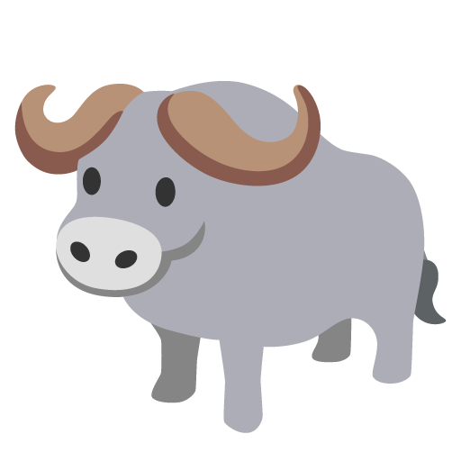 Google design of the water buffalo emoji verson:Noto Color Emoji 15.0
