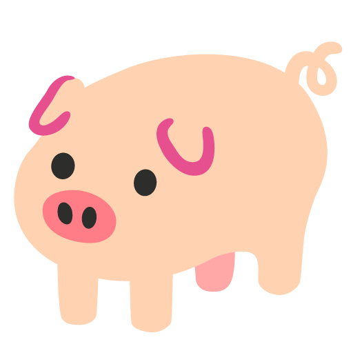 Google design of the pig emoji verson:Noto Color Emoji 15.0