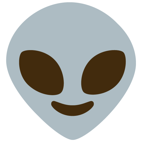 Google design of the alien emoji verson:Noto Color Emoji 15.0
