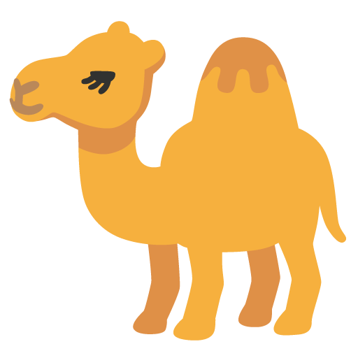 Google design of the camel emoji verson:Noto Color Emoji 15.0
