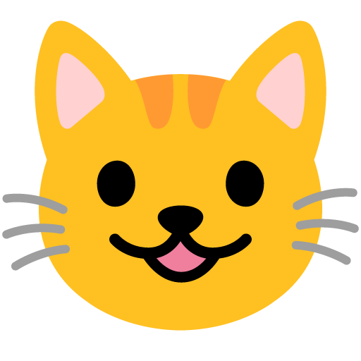 Google design of the grinning cat emoji verson:Noto Color Emoji 15.0