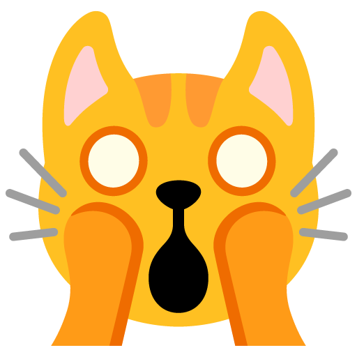 Google design of the weary cat emoji verson:Noto Color Emoji 15.0