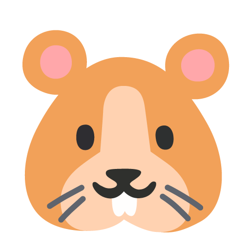 Google design of the hamster emoji verson:Noto Color Emoji 15.0