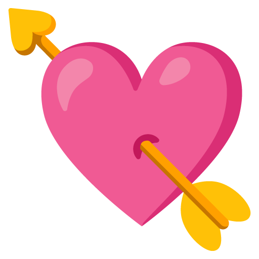Google design of the heart with arrow emoji verson:Noto Color Emoji 15.0